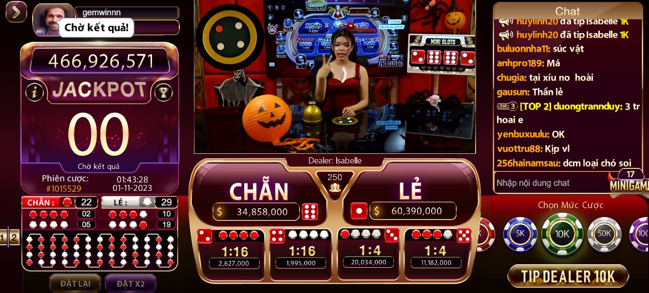 Xóc đĩa tứ linh tdtc